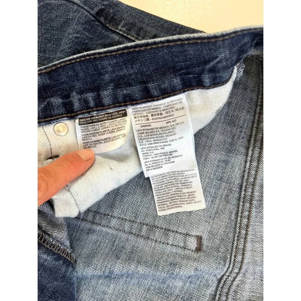 Levi's 514 Straight Fit 40x32 Jeans Men's Blue Denim Rare Blank R Red Tab ®